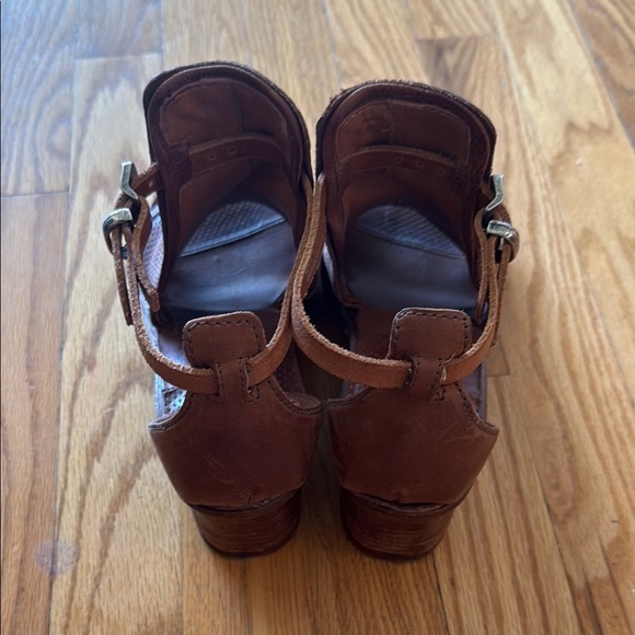 A.S. 98 sz EU 38 US 7.5 Kenya Brown Leather Women's Sandals 2” heel great cond - Picture 4 of 9